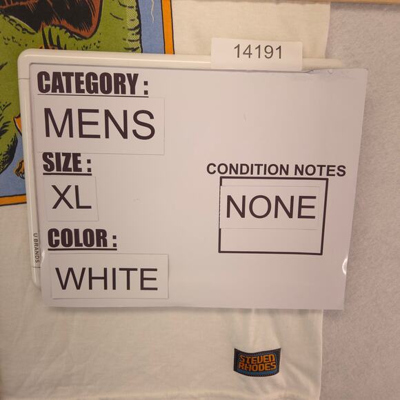 Steven Rhodes Cryptozoology Crew Neck Shirt Mens Size Extra Large XL White - Picture 8 of 9